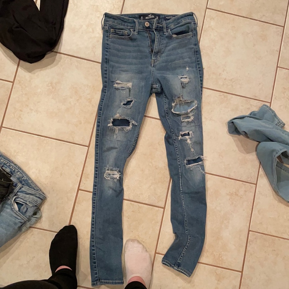 High rise super skinny jeans